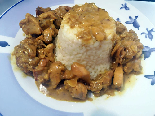 pollo al curry en mambo
