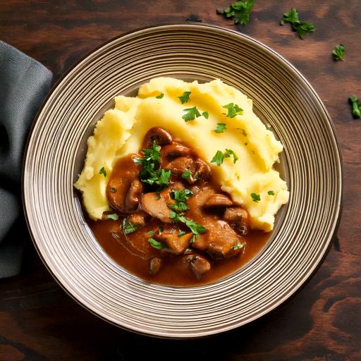 Ragú de setas con puré de patatas en Mambo