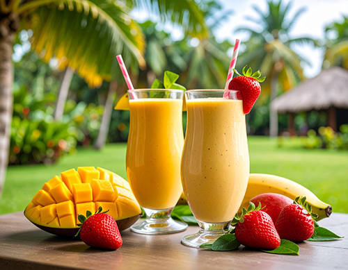 Batido de mango, fresa y plátano en Mambo