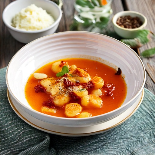 Sopa de Gnocchis, tomate seco y ricota en Mambo
