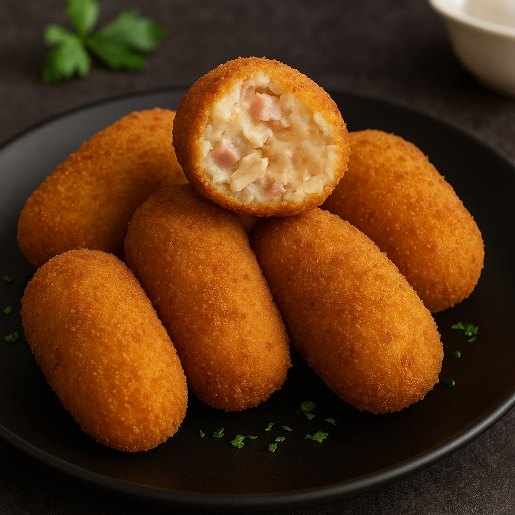 Croquetas de pollo, jamón y huevo en Mambo