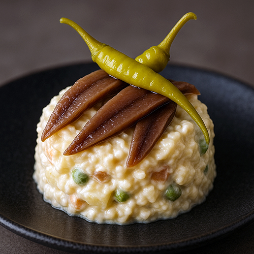 Ensaladilla de anchoas y piparras en Mambo
