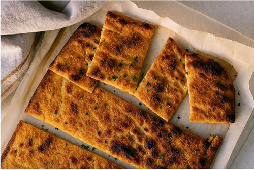 Schiacciata con calabacín y patata en Mambo