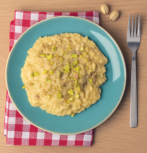 Risotto de pistachos y gorgonzola en Mambo