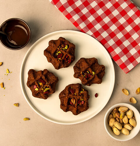 Gofres de chocolate y boniato en Mambo