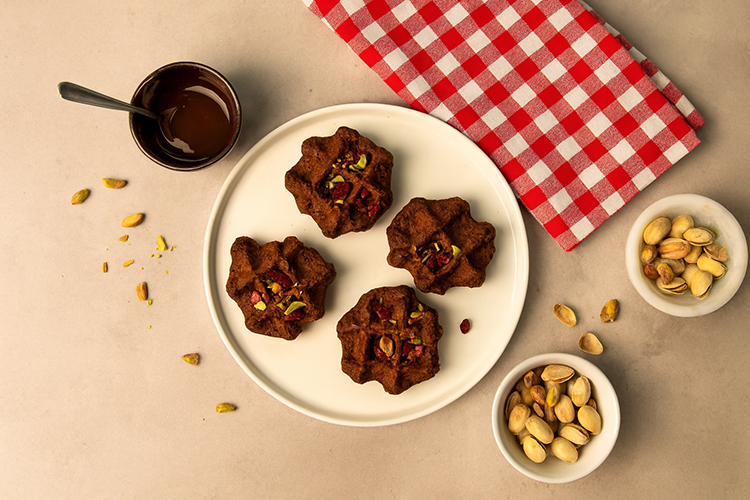 Gofres de chocolate y boniato en Mambo