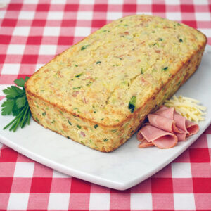 Pastel de calabacín y jamón york en Mambo