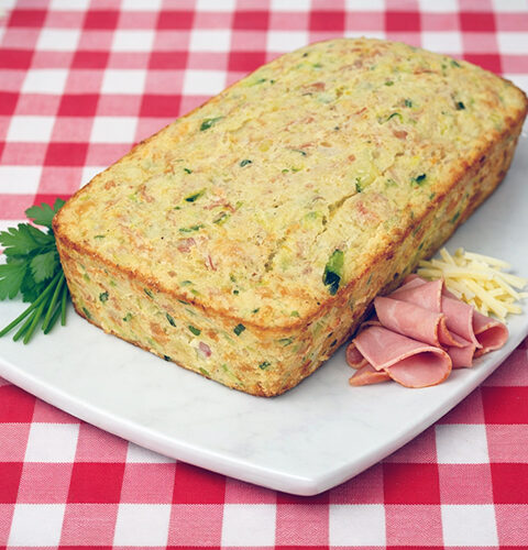 Pastel de calabacín y jamón york en Mambo