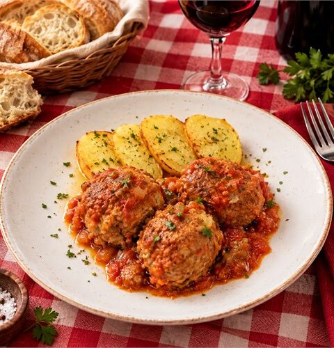 Albóndigas con Berenjenas y Carne Picada en Mambo