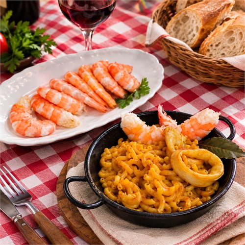 Fideuá de Calamares y Gambas en Mambo