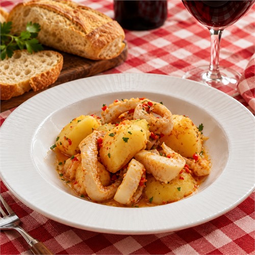 Guiso de Calamares con Patatas en Mambo
